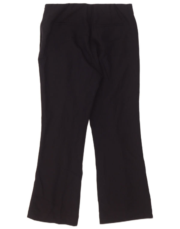 Calça feminina reta casual Massimo Dutti UE 42 grande W32 L27 azul marinho