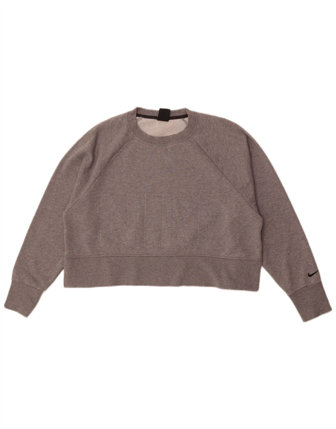 Moletom Nike Dri Fit Graphic Oversized Jumper UK 14 Médio Cinza