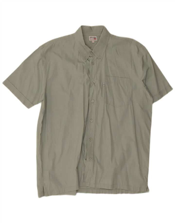 Camisa masculina de manga curta Levi's grande algodão verde