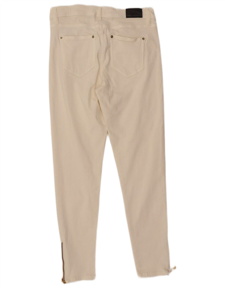 Jeans skinny feminino Barbour UK 12 médio W30 L27 algodão branco