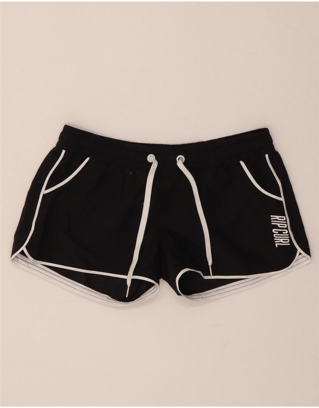 Shorts esportivos femininos Rip Curl UK 8 pequenos pretos