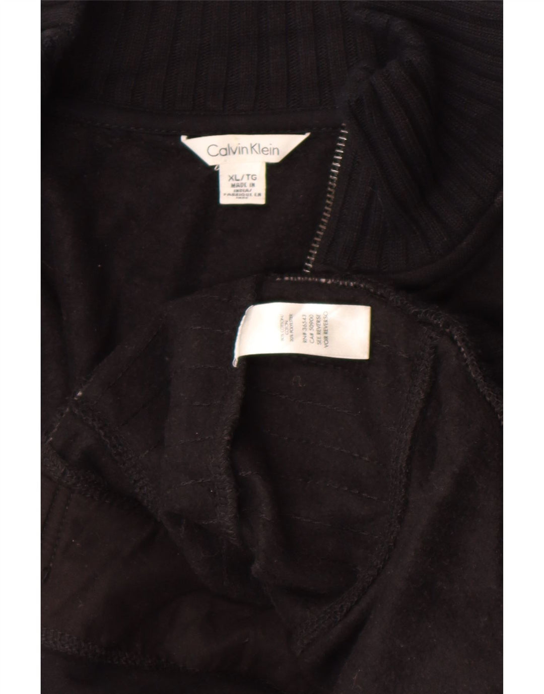 Calvin Klein Jaqueta masculina de agasalho XL azul algodão