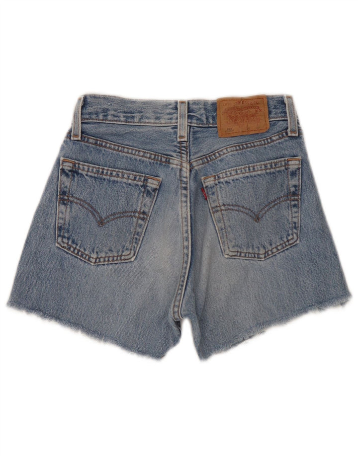 Shorts jeans feminino Levi's 501 W26 pequeno azul