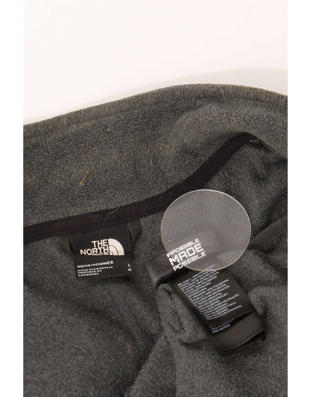 Jaqueta masculina The North Face Liner Fleece UK 40 poliéster cinza grande