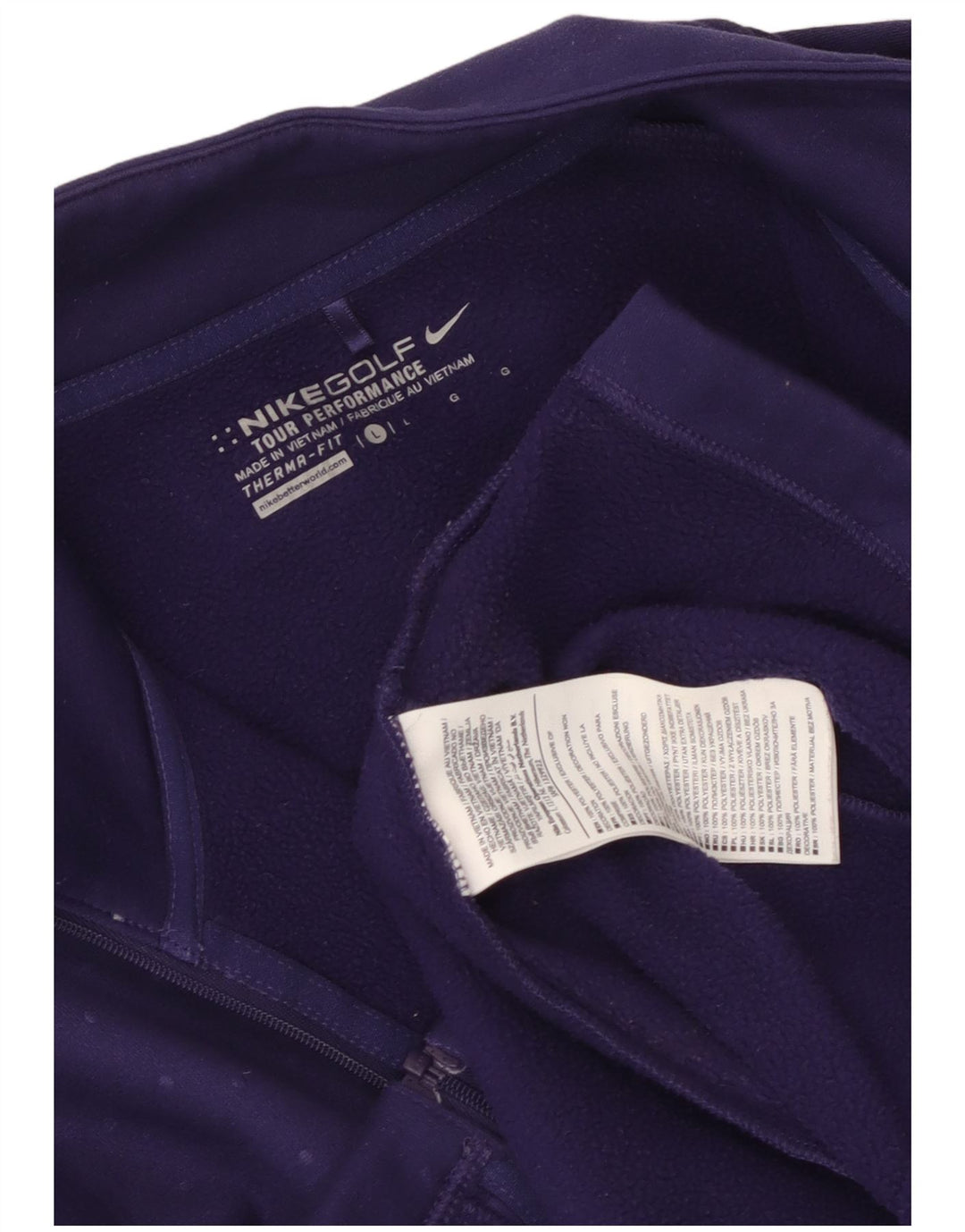 Nike Womens Therma-Fit Tracksuit Top Jacket UK 16 Grande Roxo Manchado