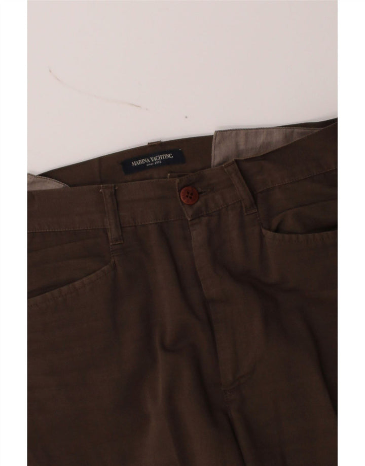 MARINA YACHTING Womens Straight Cargo Trousers W31 L30 Brown Cotton Vintage Marina Yachting and Second-Hand Marina Yachting from Messina Hembry 