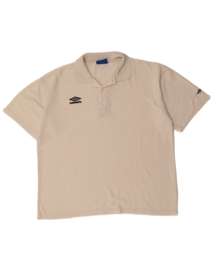 Camisa polo masculina UMBRO XL algodão branco