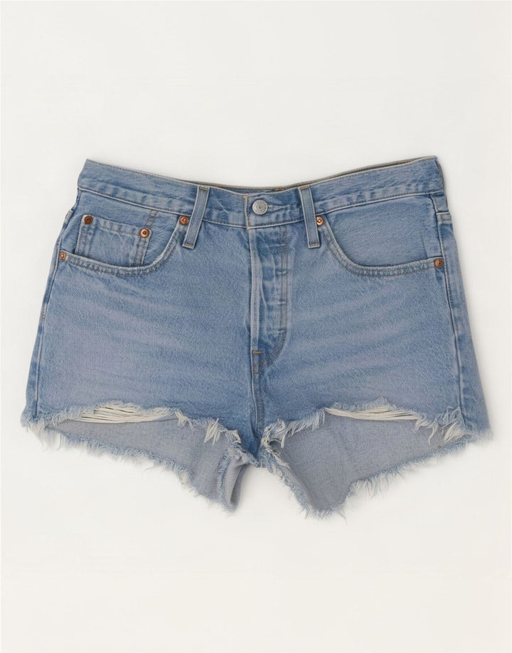 Shorts jeans feminino Levi's 501 W27 pequeno azul algodão