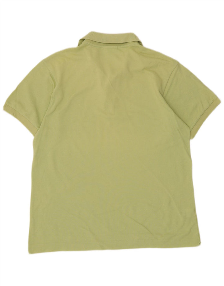 Camisa polo masculina Lacoste tamanho 4 algodão verde médio