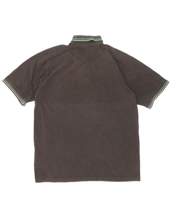 Camisa polo masculina Nike UK 45/47 XL preta listrada de algodão