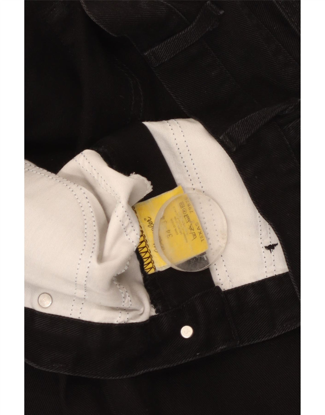 Wrangler Masculino Texas Straight Jeans W34 L31 Algodão Preto