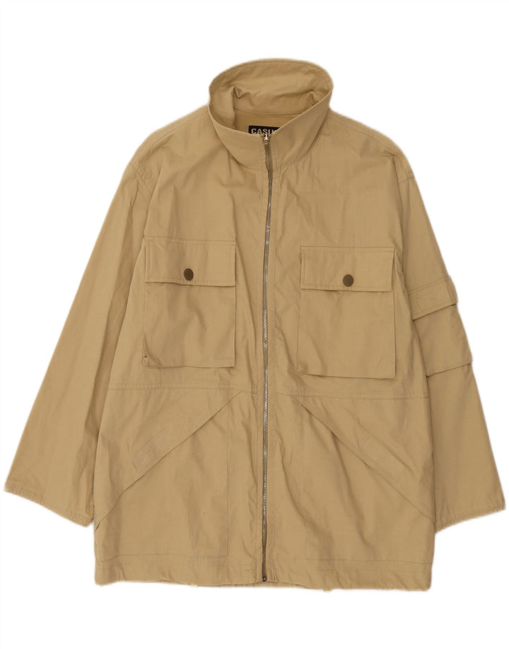Jaqueta utilitária masculina Casucci UK 38 algodão bege médio