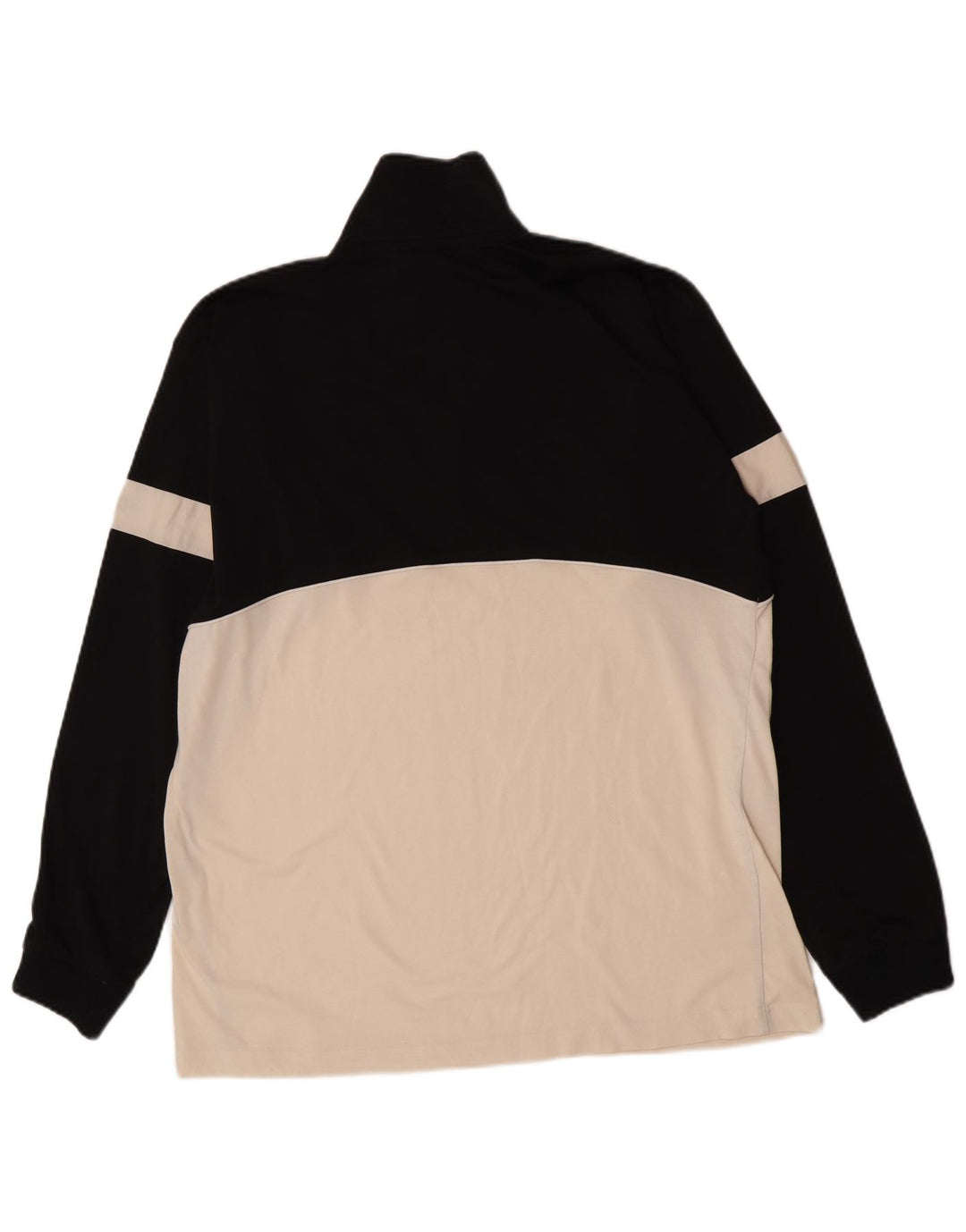 Champion masculino com zíper e gola gráfica, pulôver esportivo top XL preto colorblock
