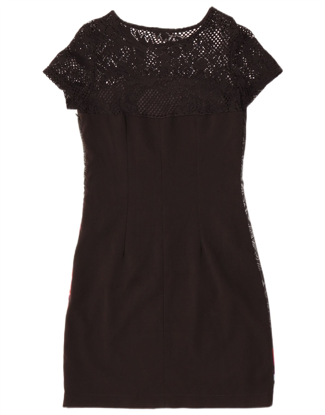 Vestido feminino Desigual com bainha gráfica EU 38 médio preto floral