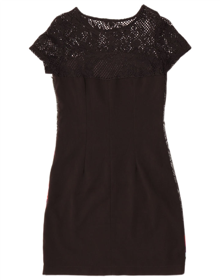 Vestido feminino Desigual com bainha gráfica EU 38 médio preto floral
