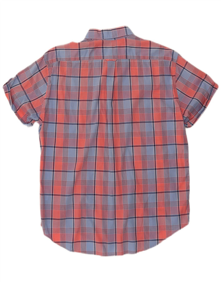 Camisa masculina Gant E-Z Fit manga curta grande algodão xadrez multicolorido