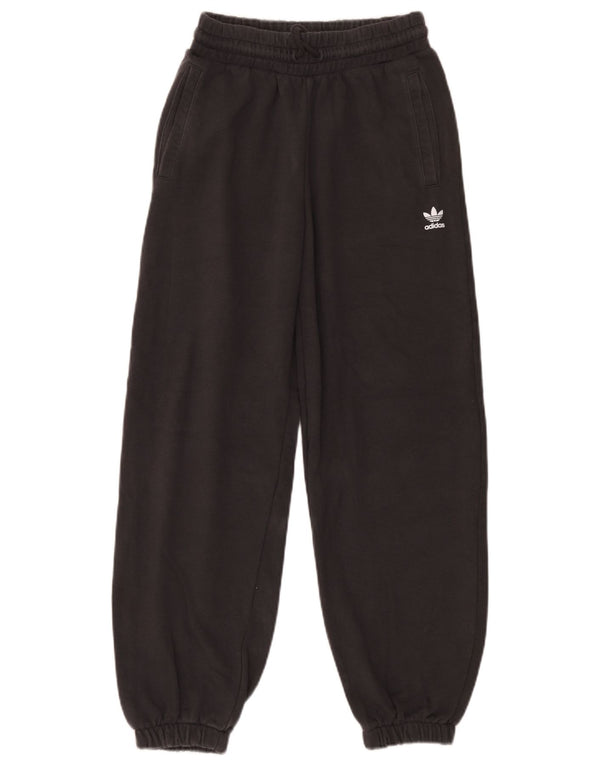 Calças de treino femininas Adidas Joggers UK 10 pequeno algodão cinza