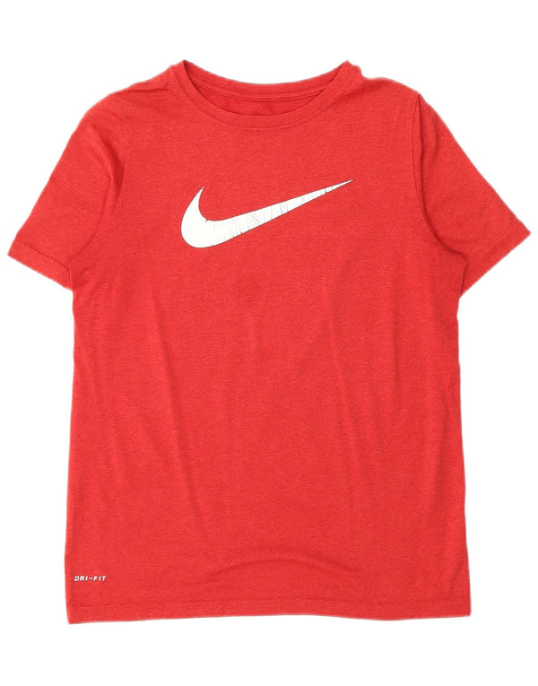 Camiseta Nike Boys Dri Fit Graphic Top 12-13 Anos Grande Poliéster Vermelho