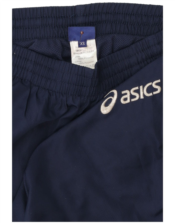 Calça corta-vento masculina Asics XS azul marinho poliéster esportivo