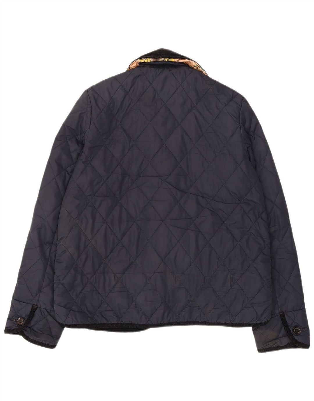 Jaqueta acolchoada feminina Barbour UK 12 azul marinho médio