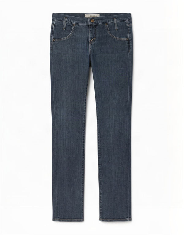 Lee Womens Lynn Slim Jeans W28 L33 Azul Marinho Algodão