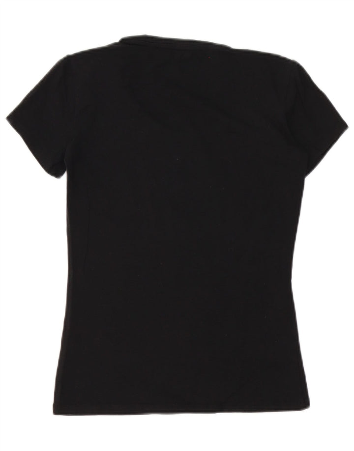 Camiseta feminina Guess com estampa gráfica UK 10 pequena preta