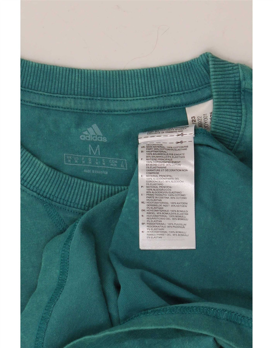 Adidas Mens Camiseta Top Médio Algodão Azul