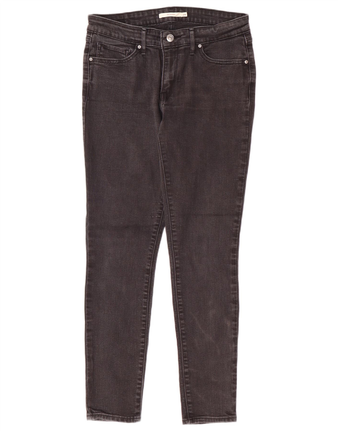 Calça jeans feminina Levi's 711 skinny W29 L28 cinza algodão