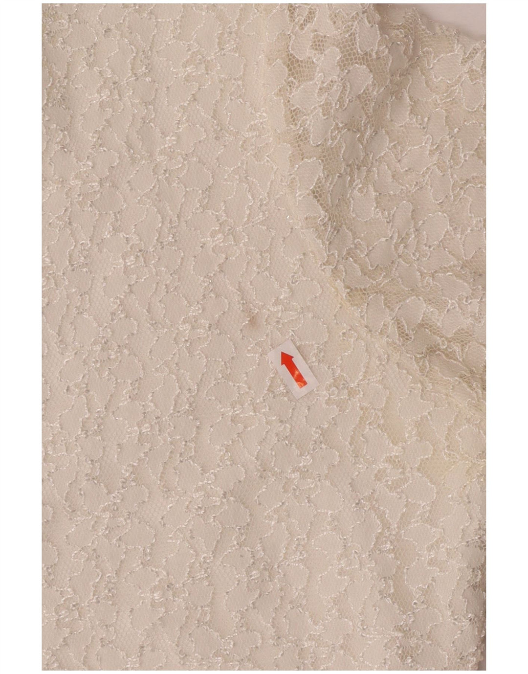 Blusa feminina vintage manga curta IT 42 médio off white poliamida