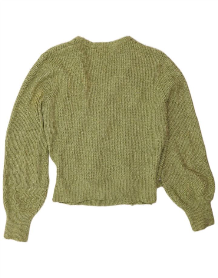 Suéter cardigã feminino Marks & Spencer UK 14 algodão verde médio