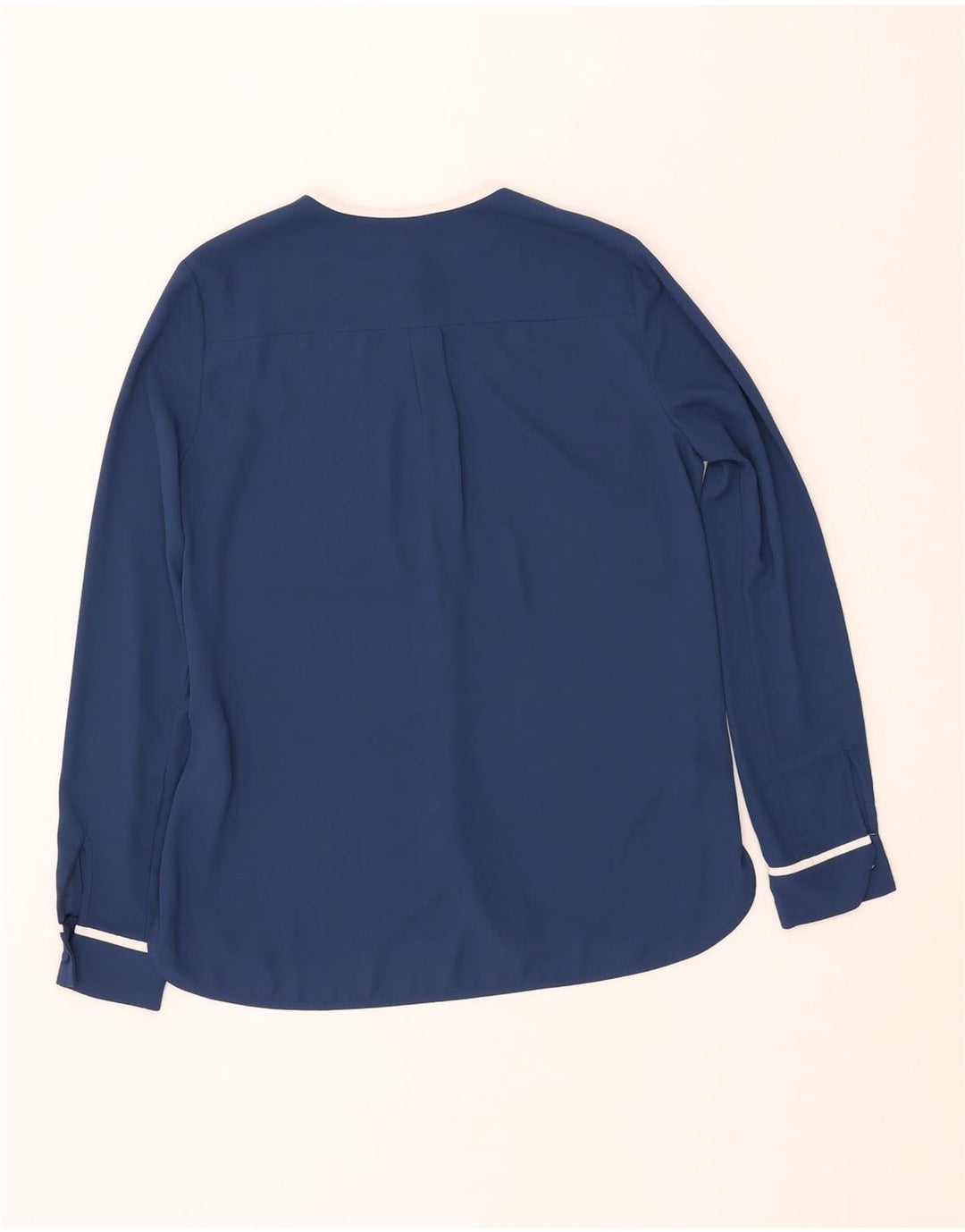 Blusa feminina TOMMY HILFIGER folgada top EUA 4 pequena azul marinho poliéster