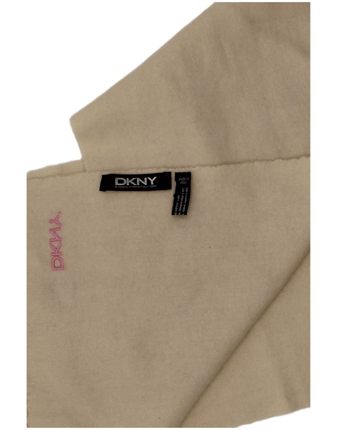 Cachecol feminino Dkny retangular tamanho único lã branca