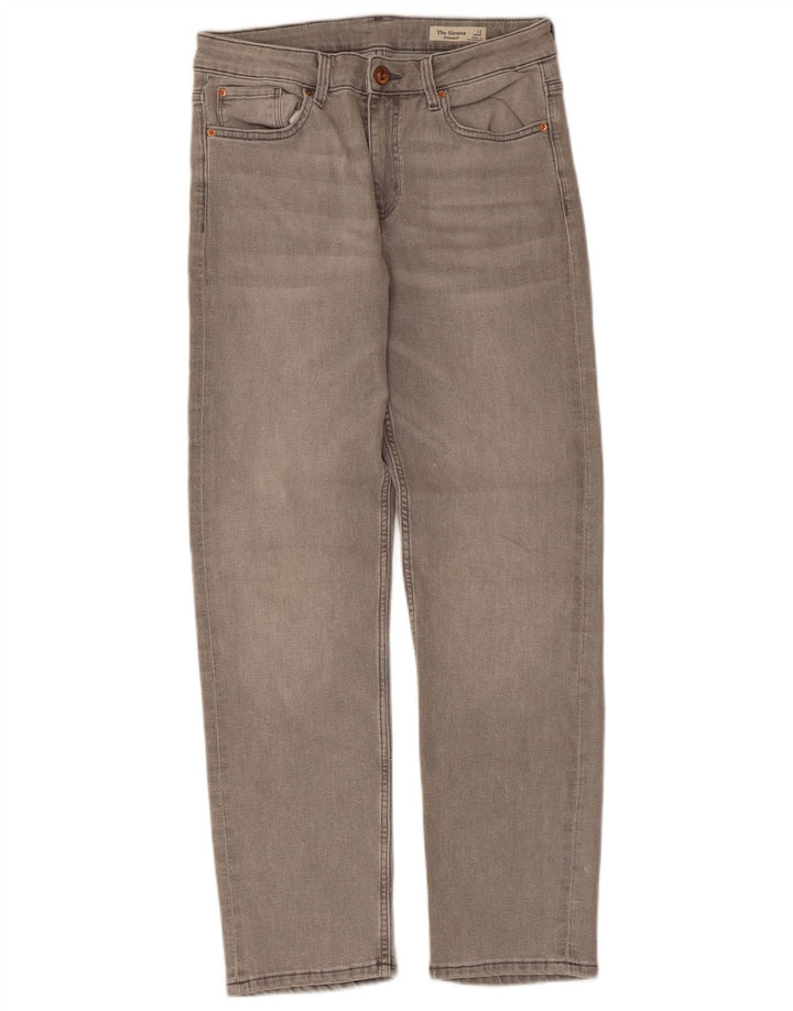 Marks & Spencer Feminino The Sienna Straight Jeans Reino Unido 12 Médio W30 L27 Cinza