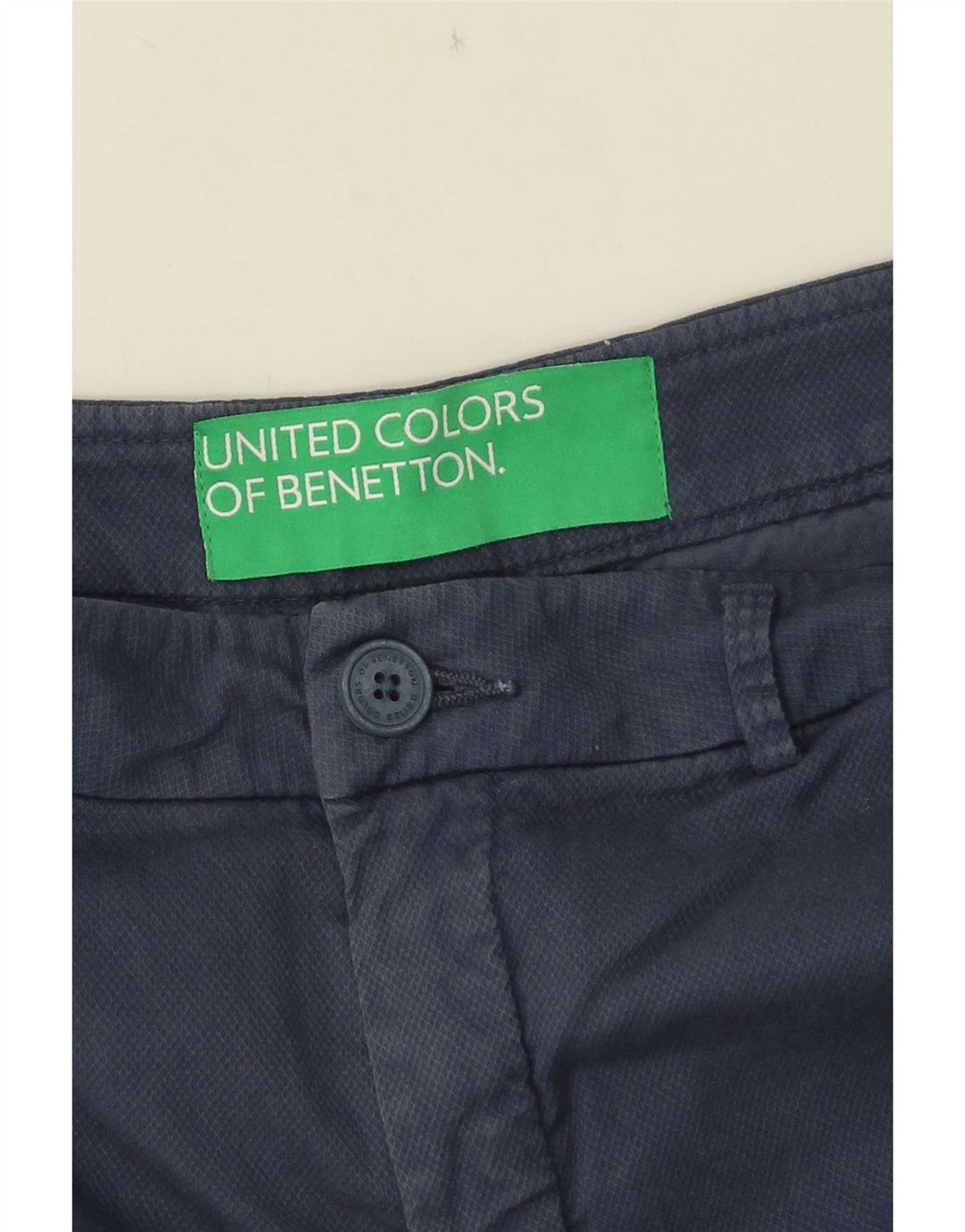 Shorts Chino feminino Benetton W30 médio azul marinho