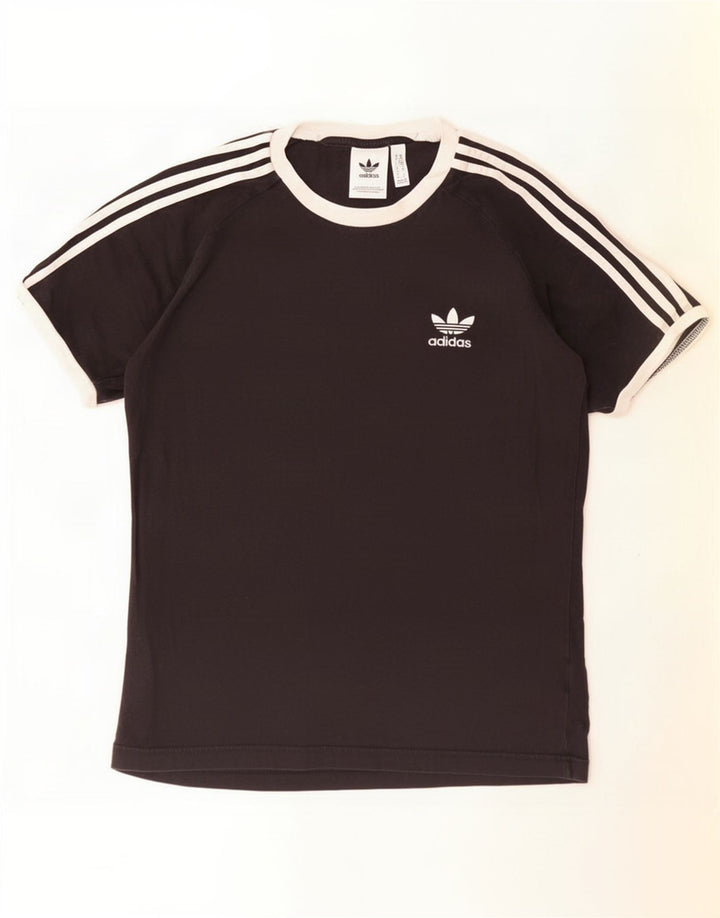 Adidas Mens Camiseta Top Médio Algodão Preto