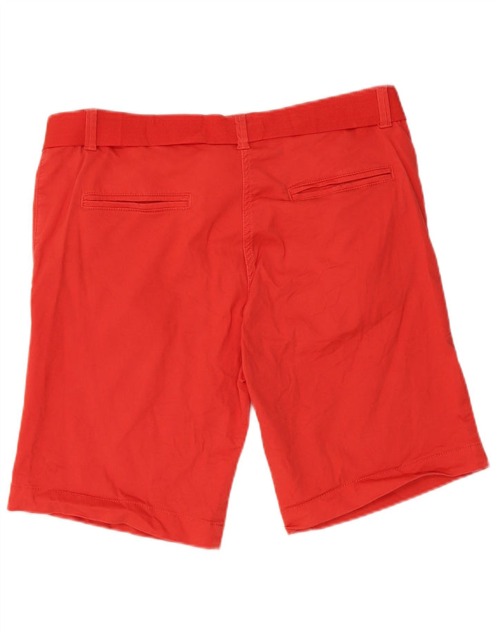 Shorts Chino feminino de ajuste regular da Dack IT 46 grande W34 algodão vermelho