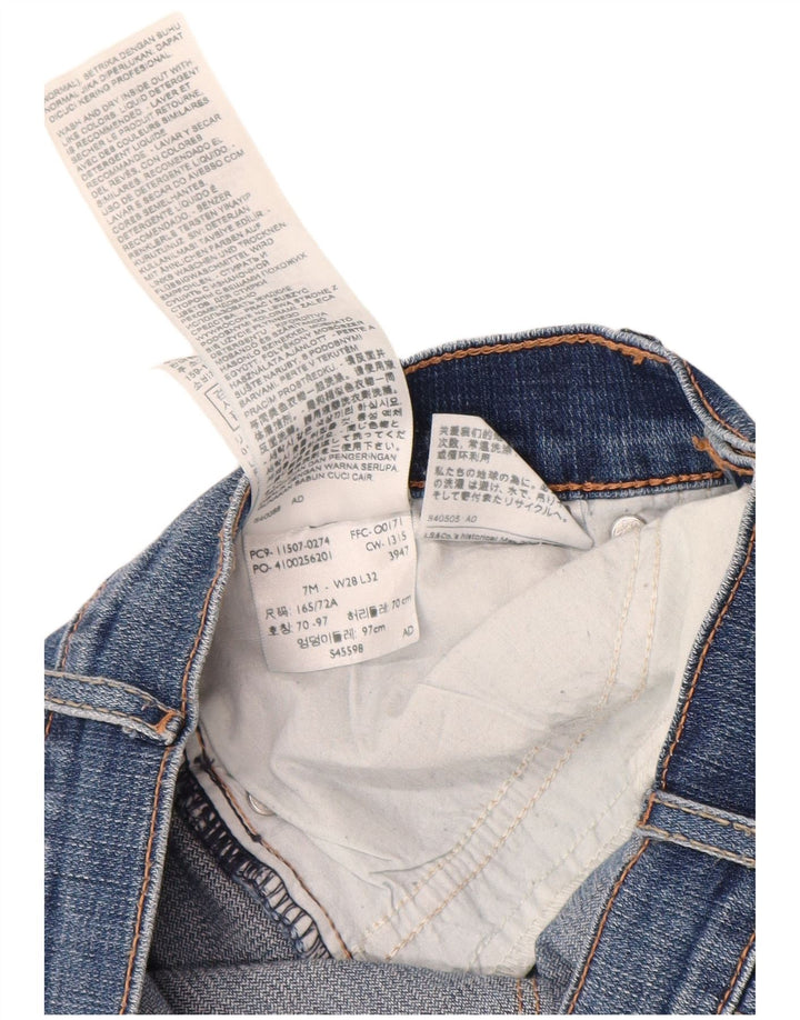 Calça jeans feminina Levi's 524 skinny US 7 médio W28 L32 azul algodão