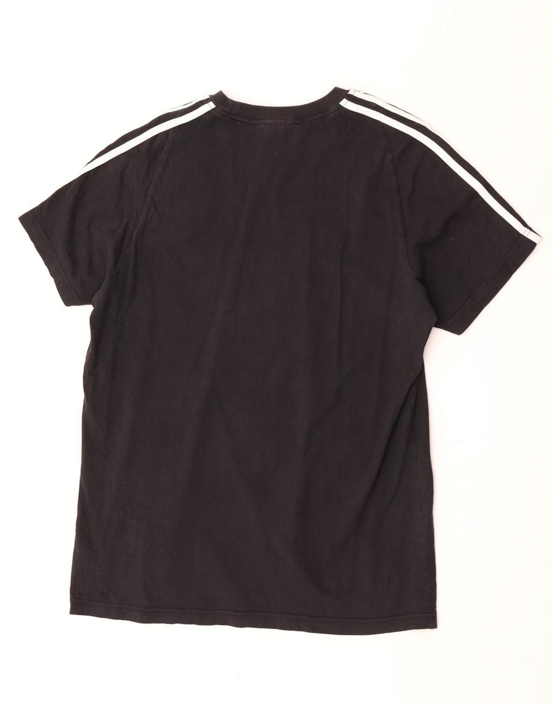 Adidas Mens Camiseta Top Grande Algodão Preto