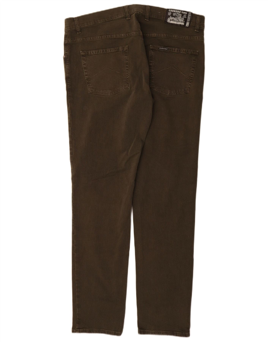 Carrera Mens 717 Slim Jeans W38 L34 Algodão Cáqui