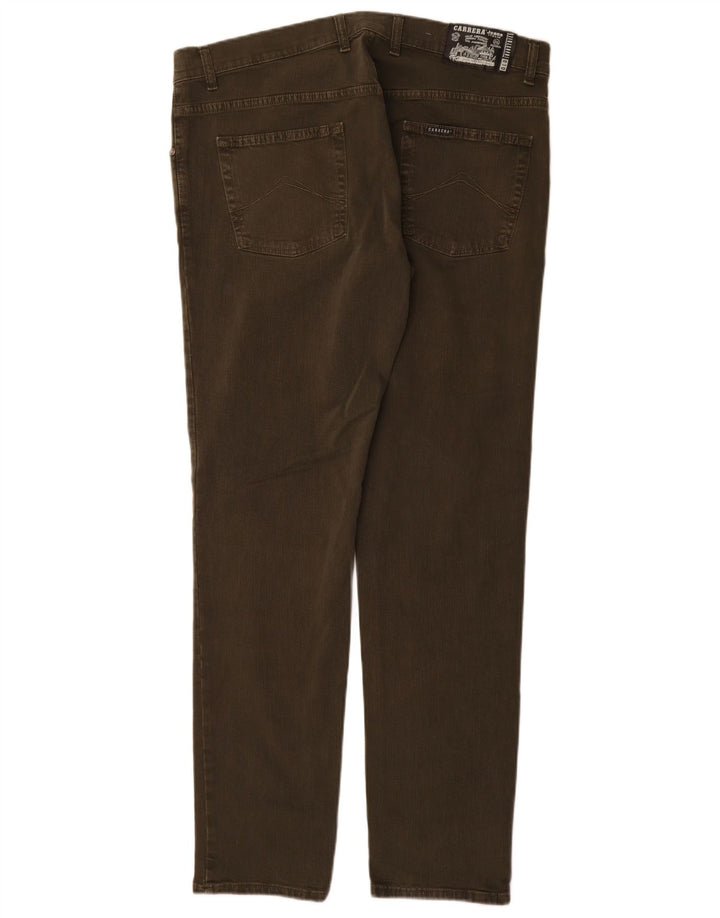Carrera Mens 717 Slim Jeans W38 L34 Algodão Cáqui