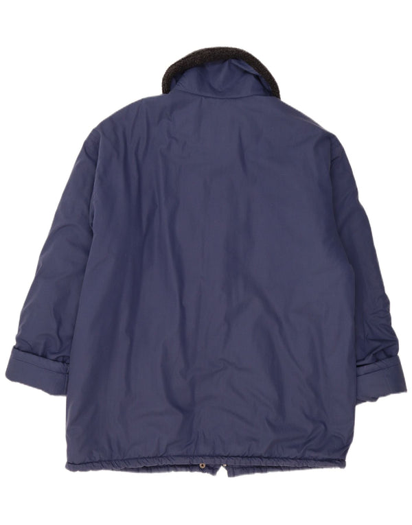 Jaqueta corta-vento feminina VINTAGE UK 20 2XL poliéster azul marinho