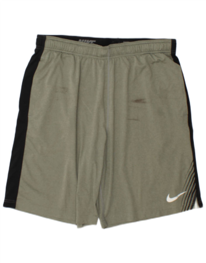 Shorts esportivos masculinos Nike grande poliéster colorblock verde