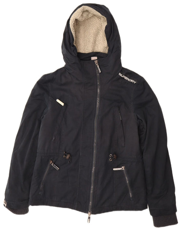 Jaqueta corta-vento feminina Superdry The windparka UK 14 grande azul marinho