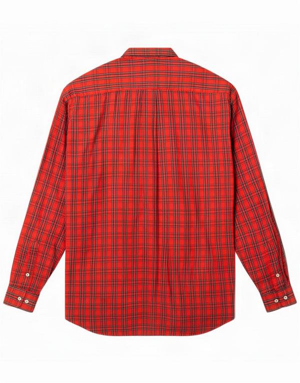 Camisa masculina Benetton xadrez vermelho médio