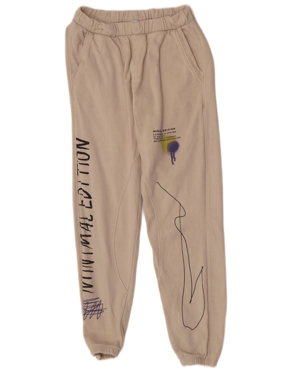 Calça esportiva Zara Girls Graphic Joggers 13-14 anos algodão bege