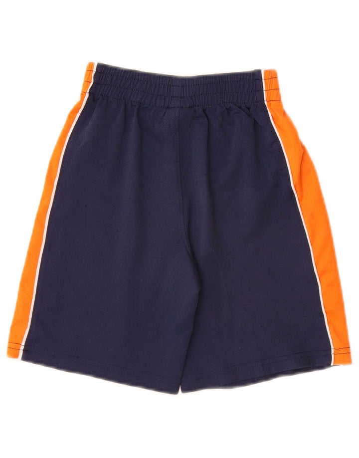 Shorts esportivos femininos Puma US 6 médio azul marinho colorblock poliéster