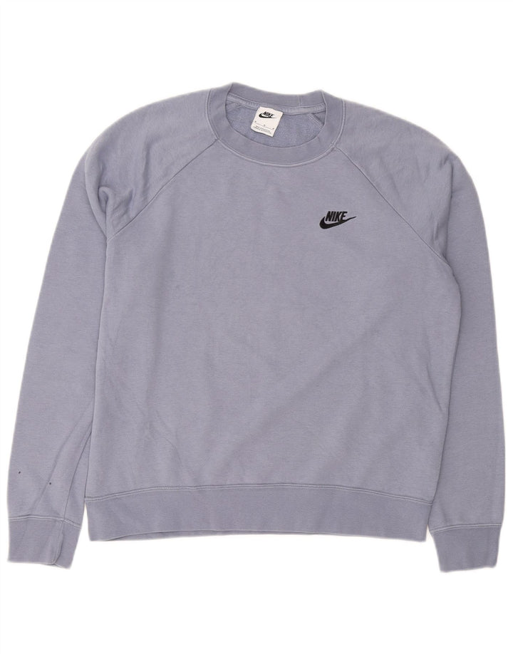 Moletom feminino Nike Jumper UK 14 médio azul algodão