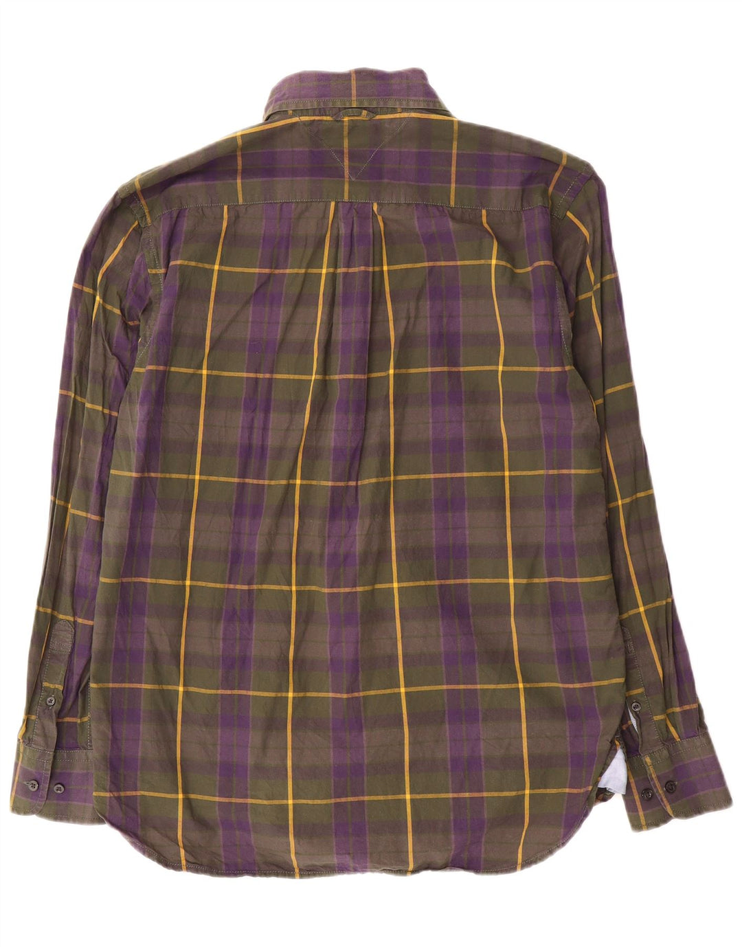 Camisa masculina Tommy Hilfiger Custom Fit grande algodão xadrez multicolorido