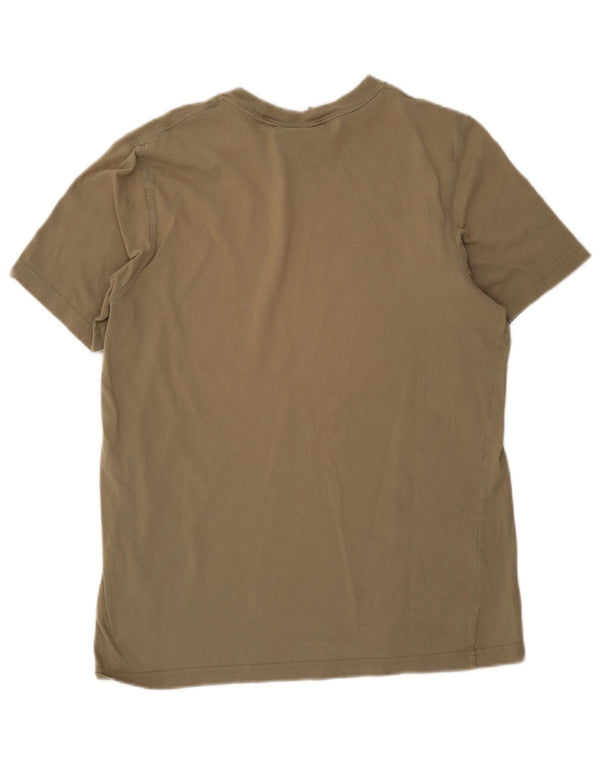 Adidas Mens Graphic T-Shirt Top Médio Algodão Cáqui