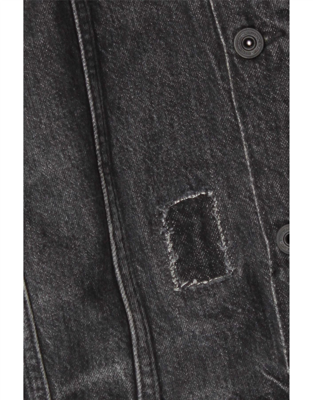 Jaqueta jeans gráfica masculina Scotch & Soda Reino Unido 44 2XL algodão cinza